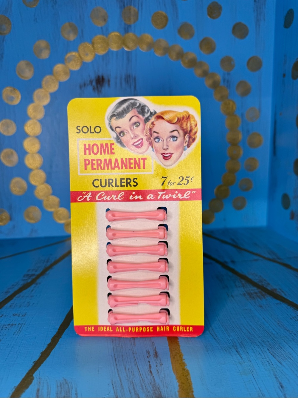 Vintage Solo Home Permanent Pink Curlers 7-Pack deadstock